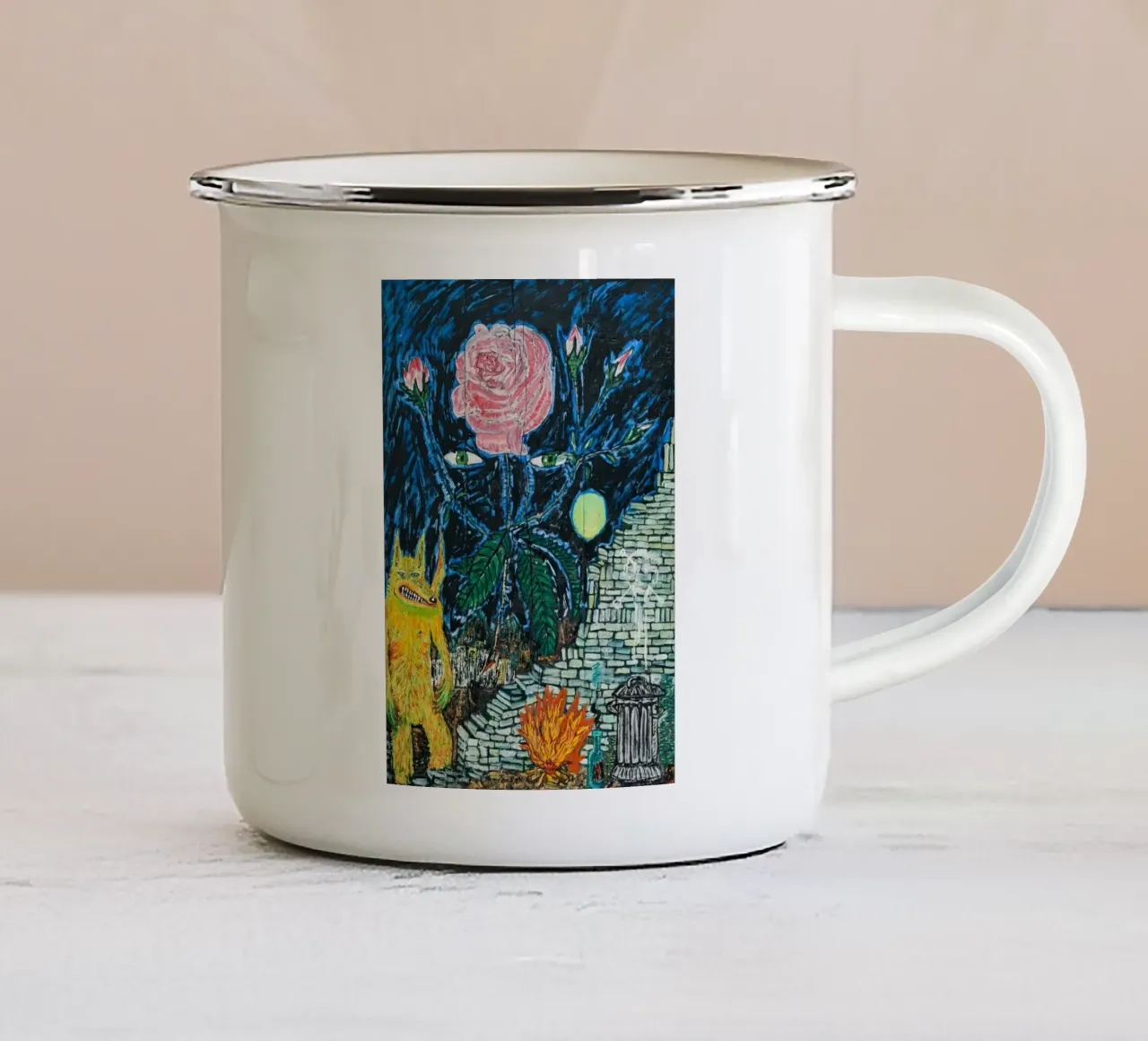 Peter Doig - Cane freddo tazza in smalto da Milfordpaint