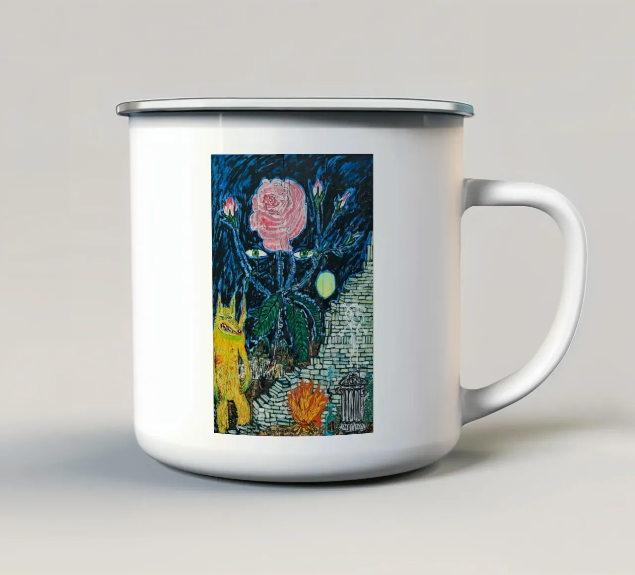 Peter Doig - Cane freddo tazza in smalto da Milfordpaint