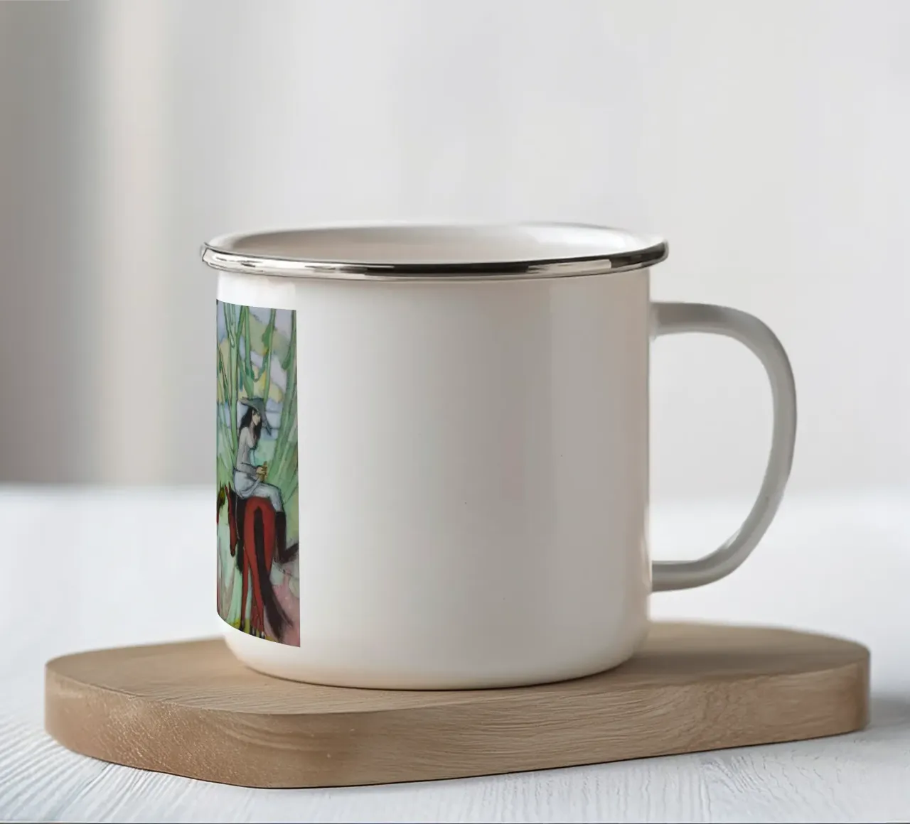 Peter Doig - Musica 2 alberi 2023 tazza in smalto da Milfordpaint