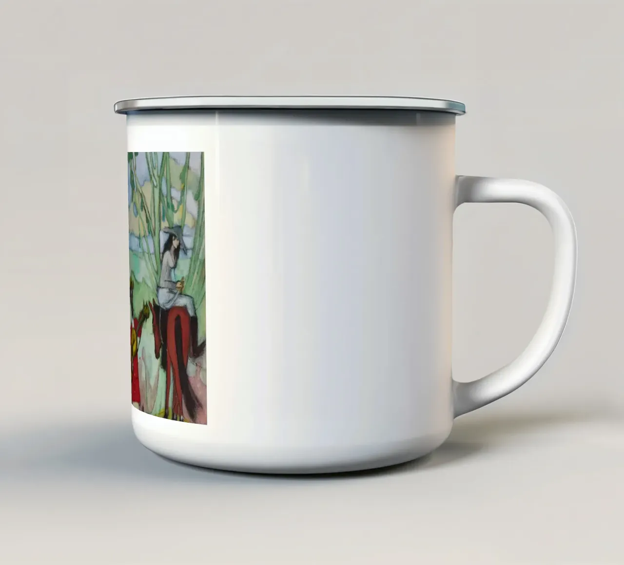 Peter Doig - Musica 2 alberi 2023 tazza in smalto da Milfordpaint