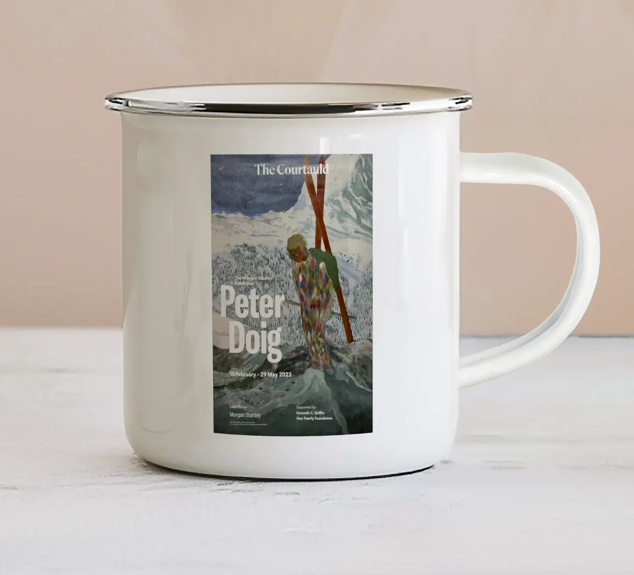 Peter Doig Alpinist Print emaille mok van Milfordpaint