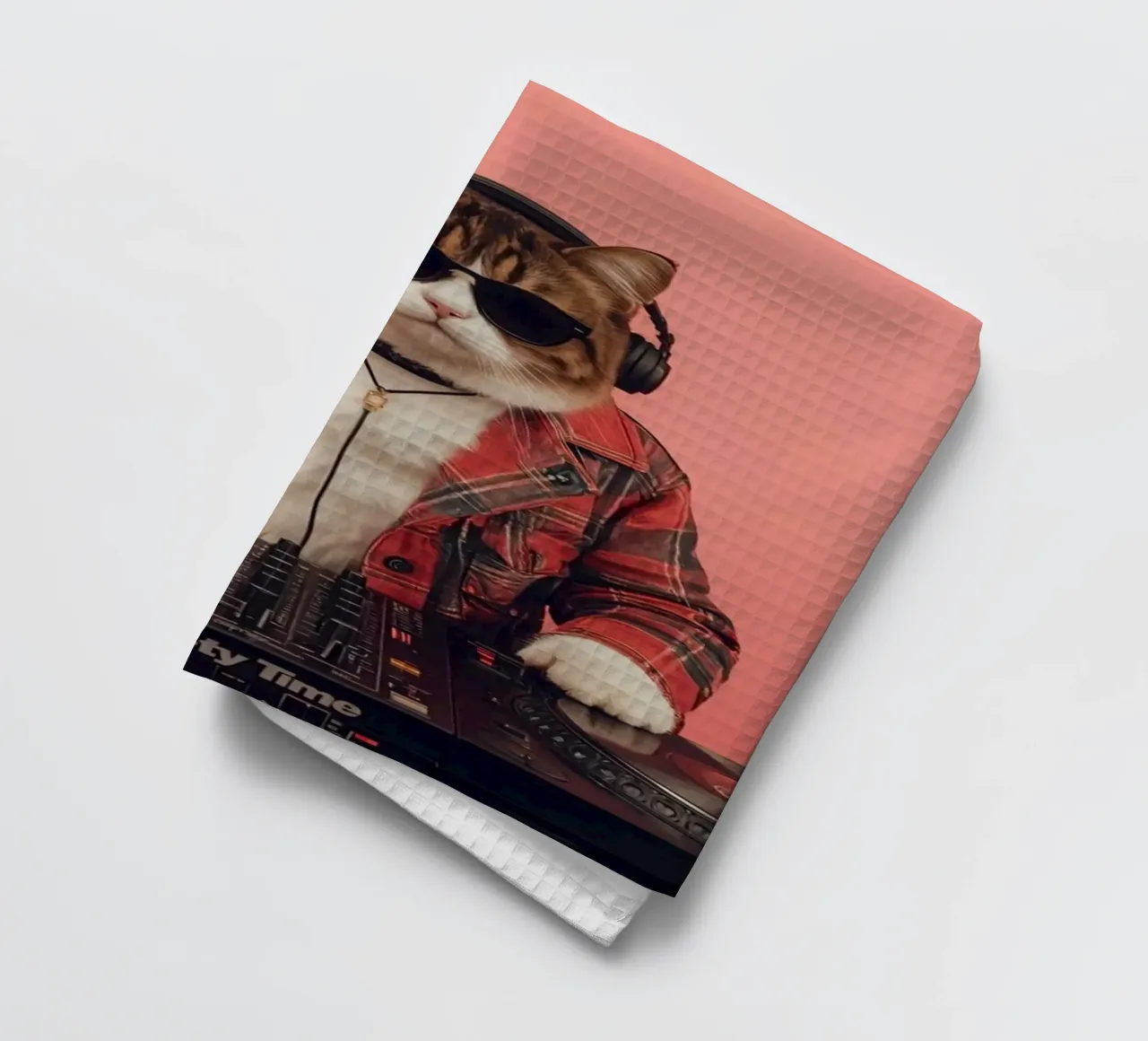 Schnurrige Zeit Geschirrtuch von DesignDoodle