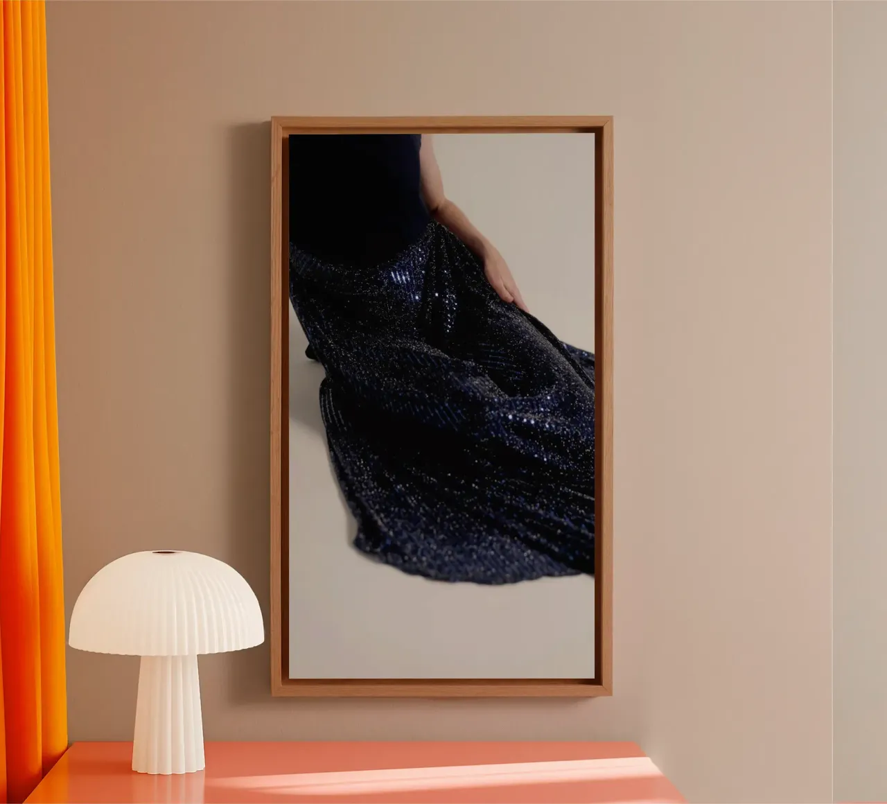 Mermaid elegance 1 tela con Cornice a cassetta da riedelphotoart