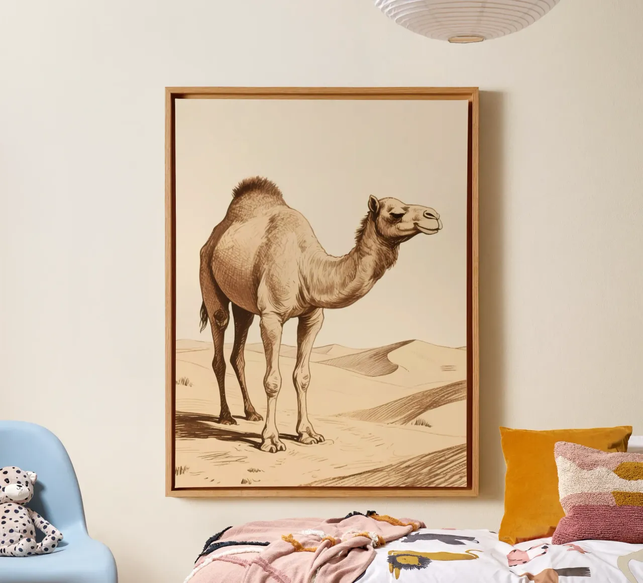 Kameelwoestijn canvas met Baklijst van knowledge