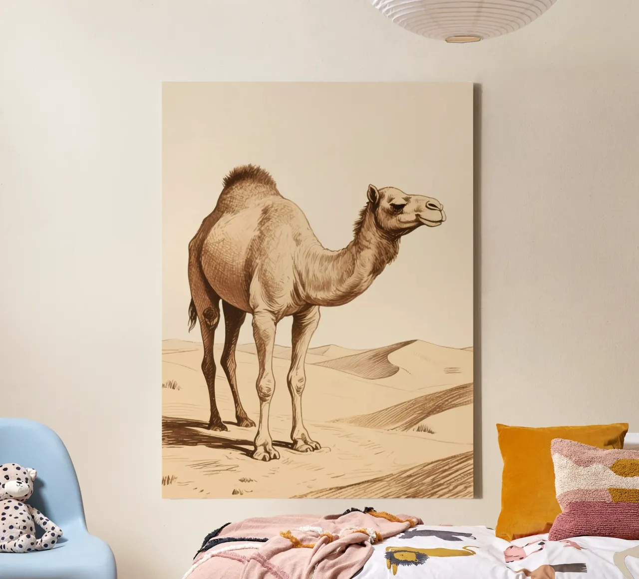 Kameelwoestijn canvas met Baklijst van knowledge