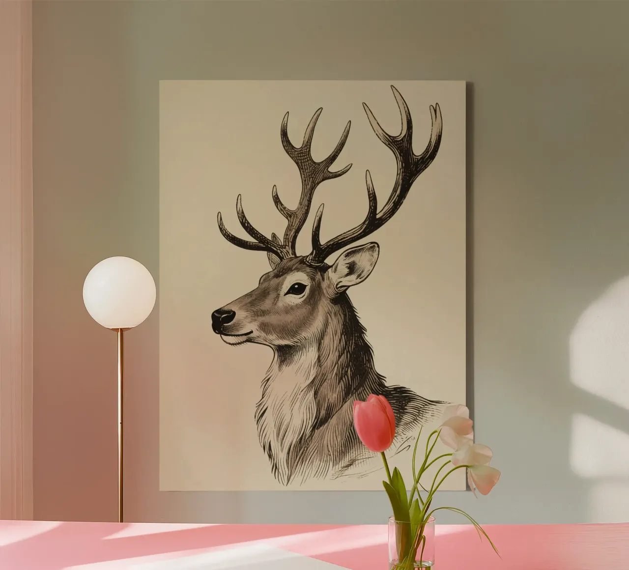 Reindeer canvas met Baklijst van knowledge