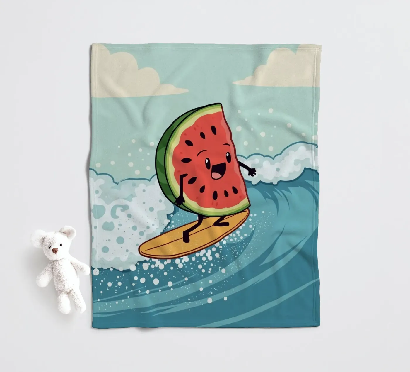 Surf Melon Fleecedecke von DesignDoodle