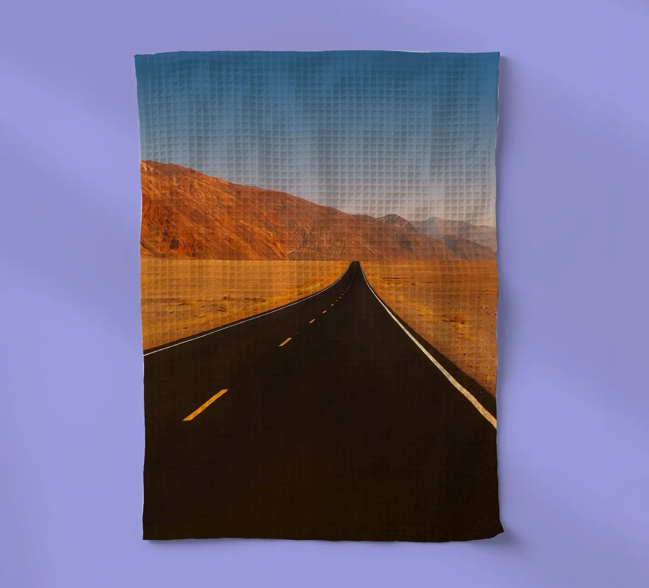 route dans le désert vue photographie torchon de landtengs