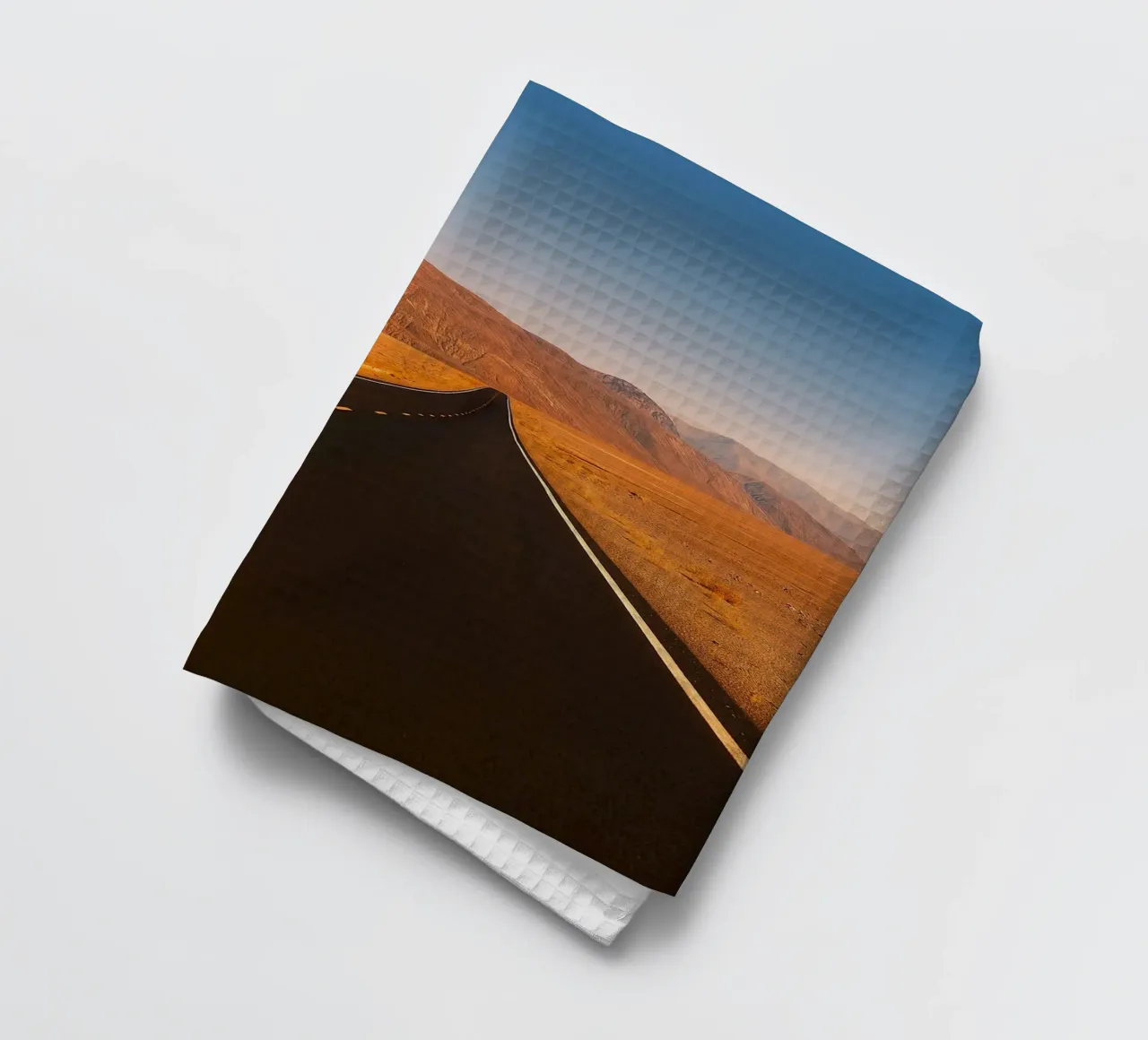 route dans le désert vue photographie torchon de landtengs