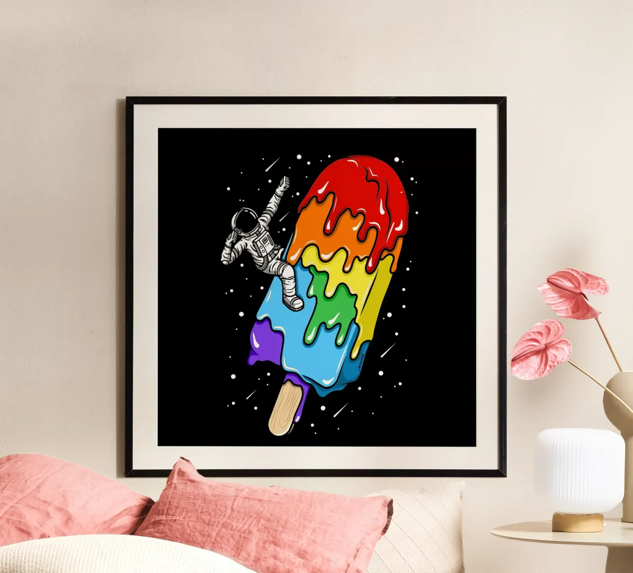 Astronauta del gelato - Arcobaleno poster da LM2KONE