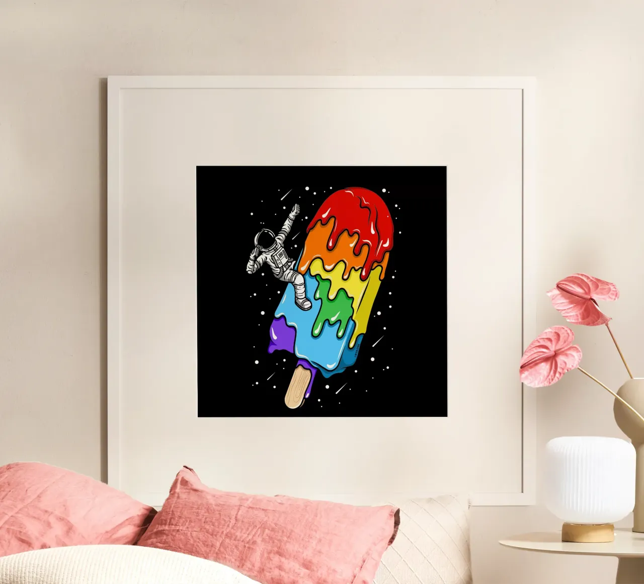 Astronauta del gelato - Arcobaleno poster da LM2KONE