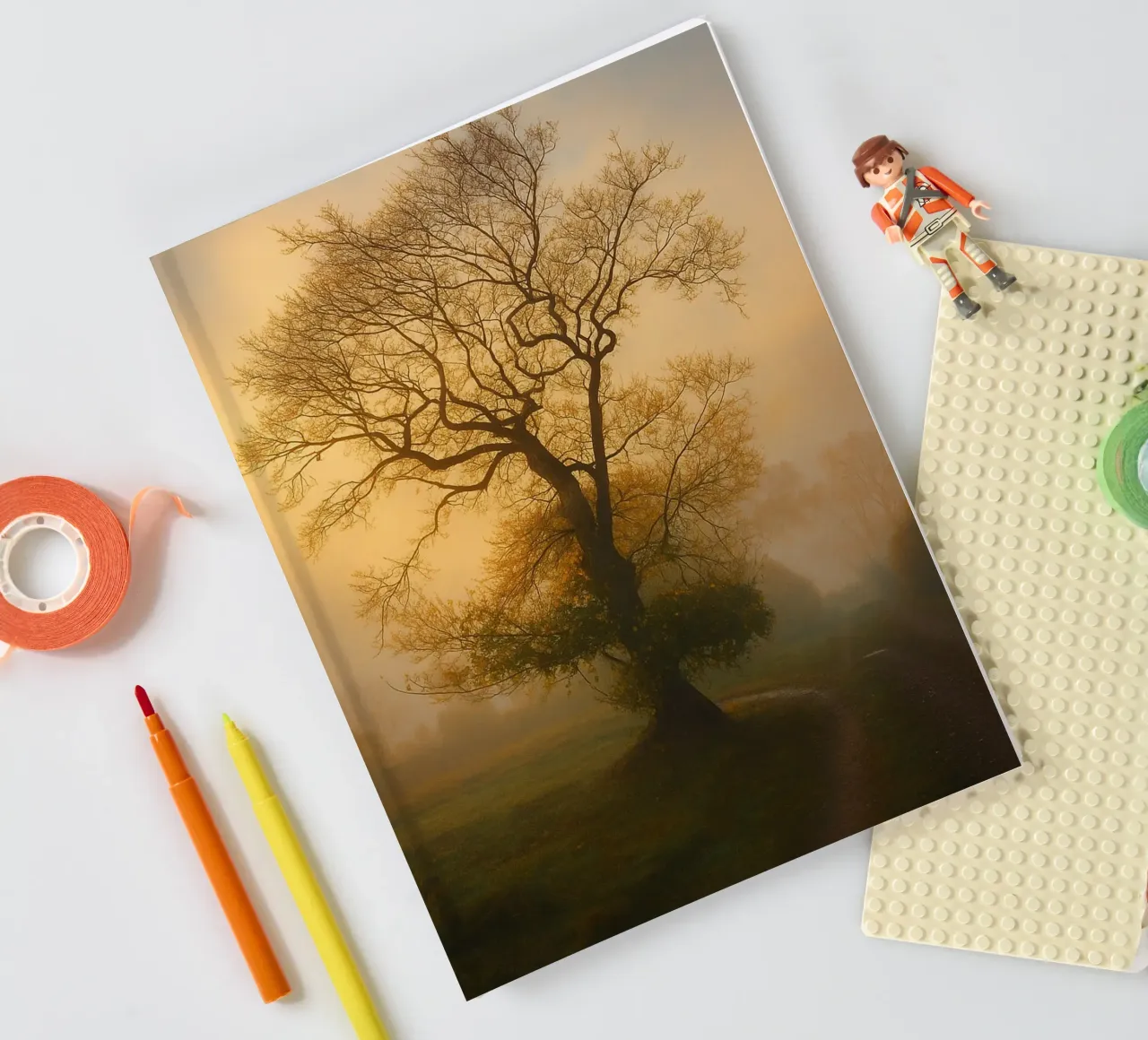 photographie de la vue d'un arbre au bord d'une route carnet de notes de landtengs