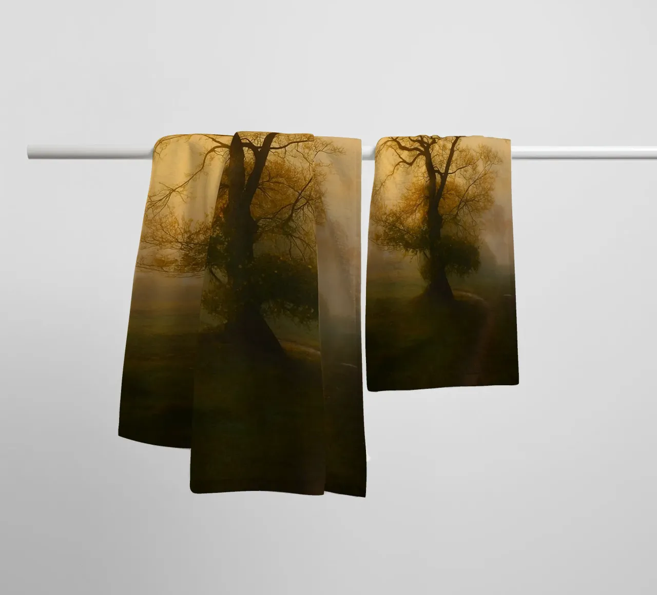 photographie de la vue d'un arbre au bord d'une route serviette de bain de landtengs