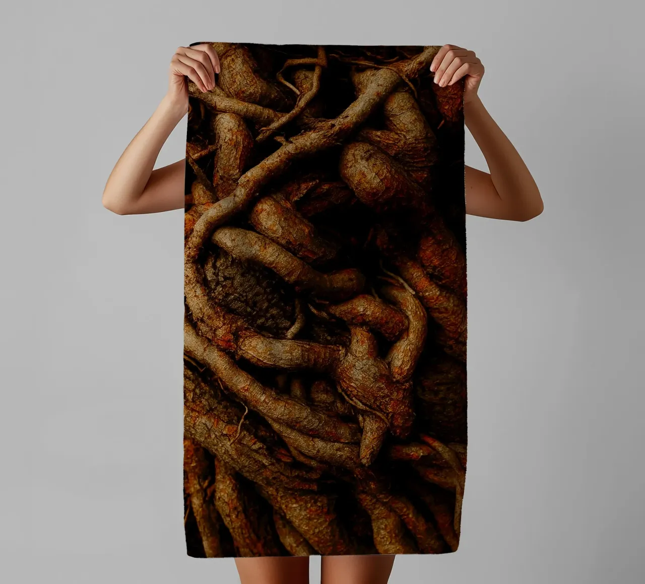 root of the tree view photography towel by landtengs