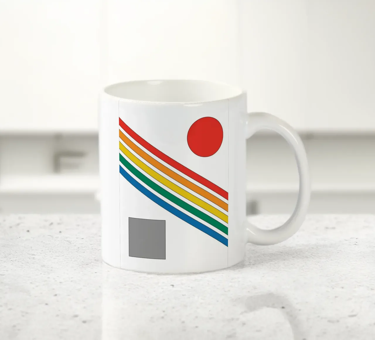 Striscia di linea Bauhaus tazza in ceramica da galihstudio