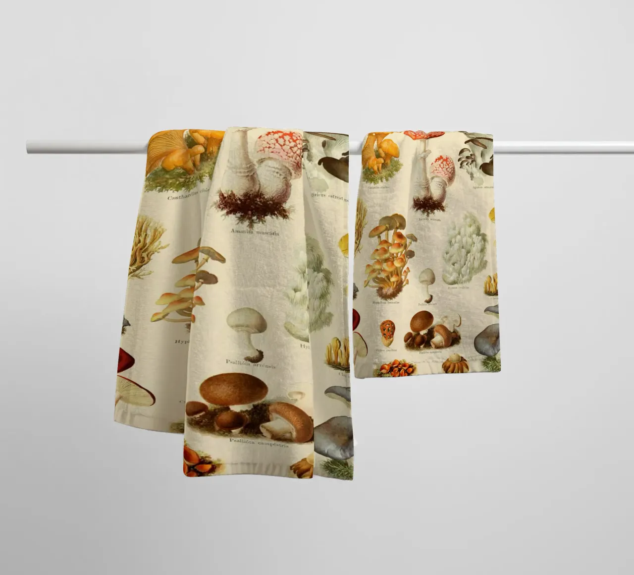Funghi Illustrazione d'epoca asciugamano da bagno da liu