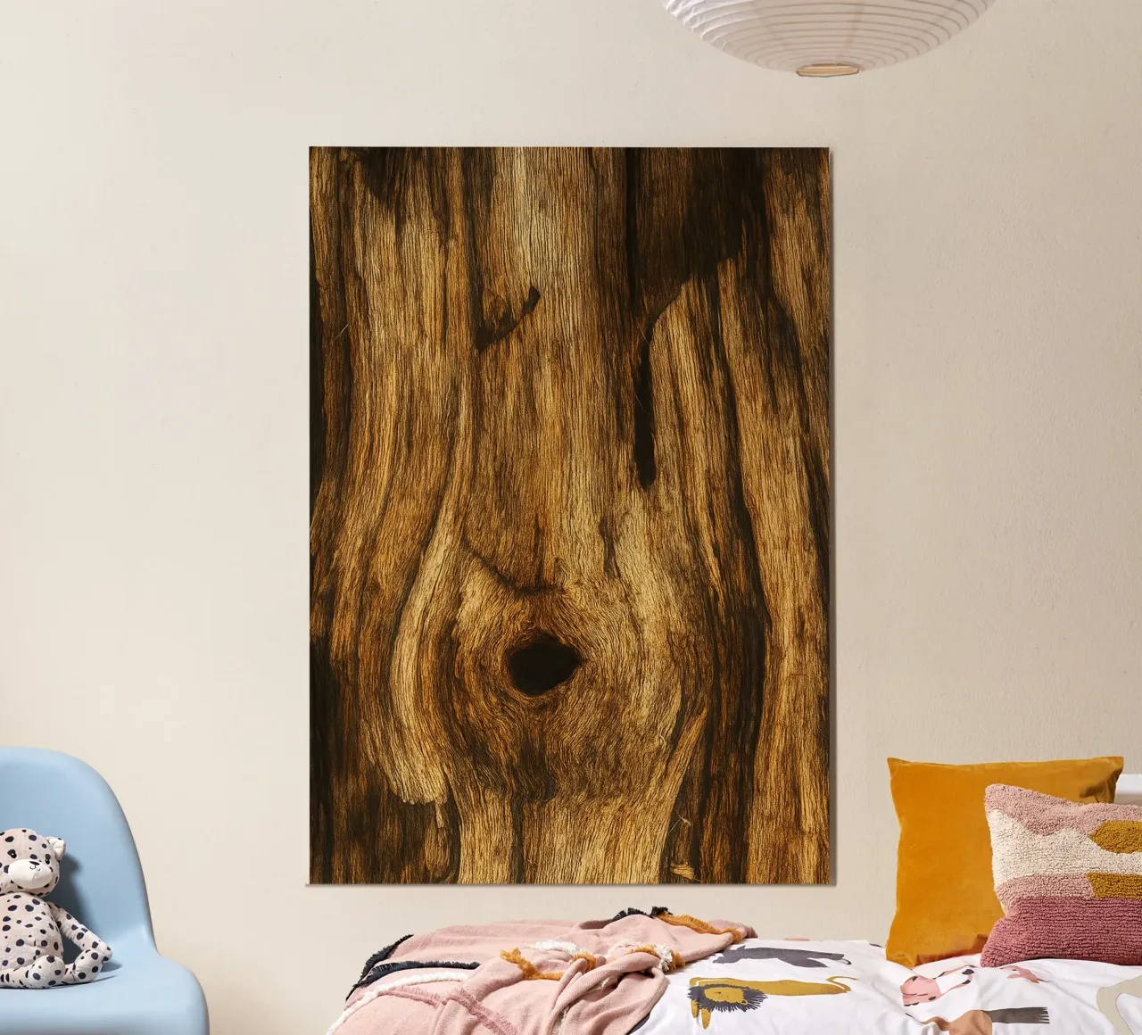 tronc d'arbre pourri vue photographie poster avec cadre en bois de landtengs