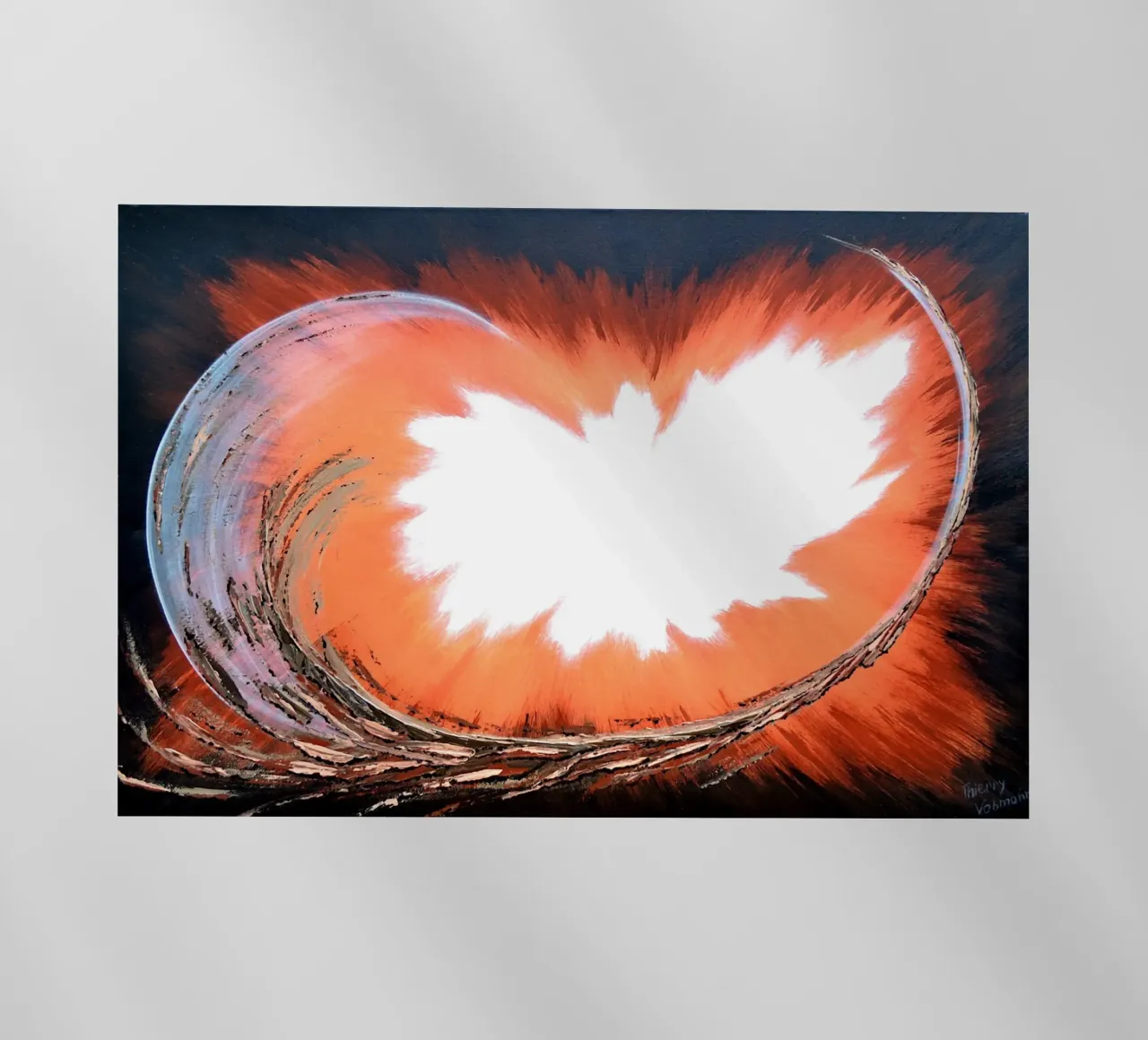 IL BACIO DELLE COLOMBE. pellicola backlit da Thierry Vobmann Abstract painting