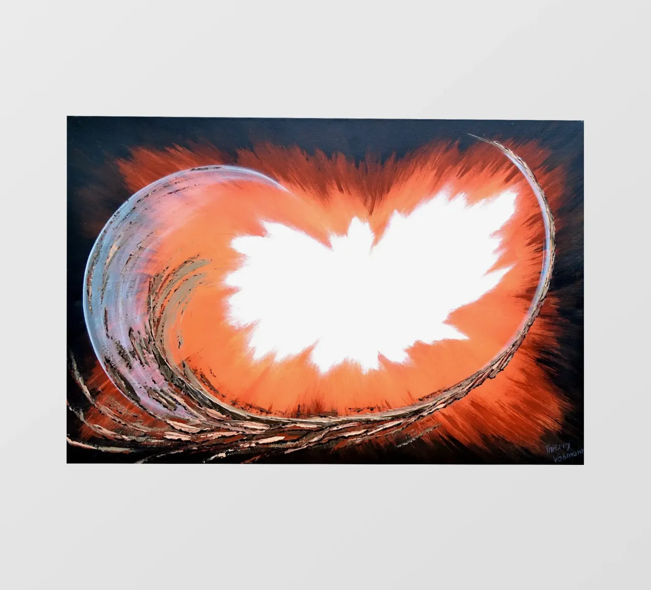 IL BACIO DELLE COLOMBE. pellicola backlit da Thierry Vobmann Abstract painting