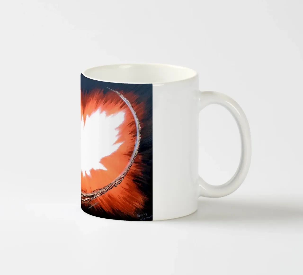 IL BACIO DELLE COLOMBE. tazza in ceramica da Thierry Vobmann Abstract painting