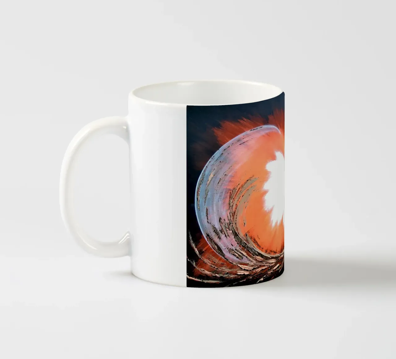 IL BACIO DELLE COLOMBE. tazza in ceramica da Thierry Vobmann Abstract painting