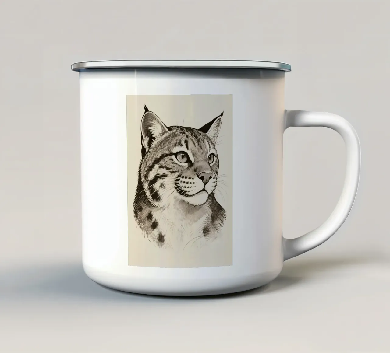 Bobcat tazza in smalto da knowledge