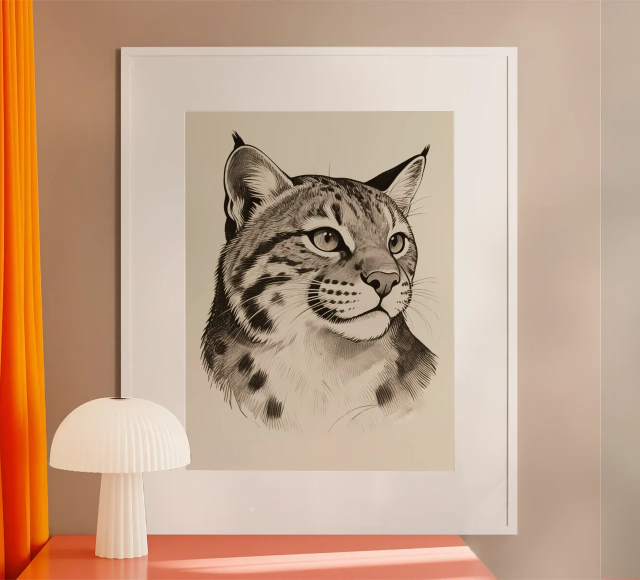 Bobcat poster con telaio in plastica da knowledge