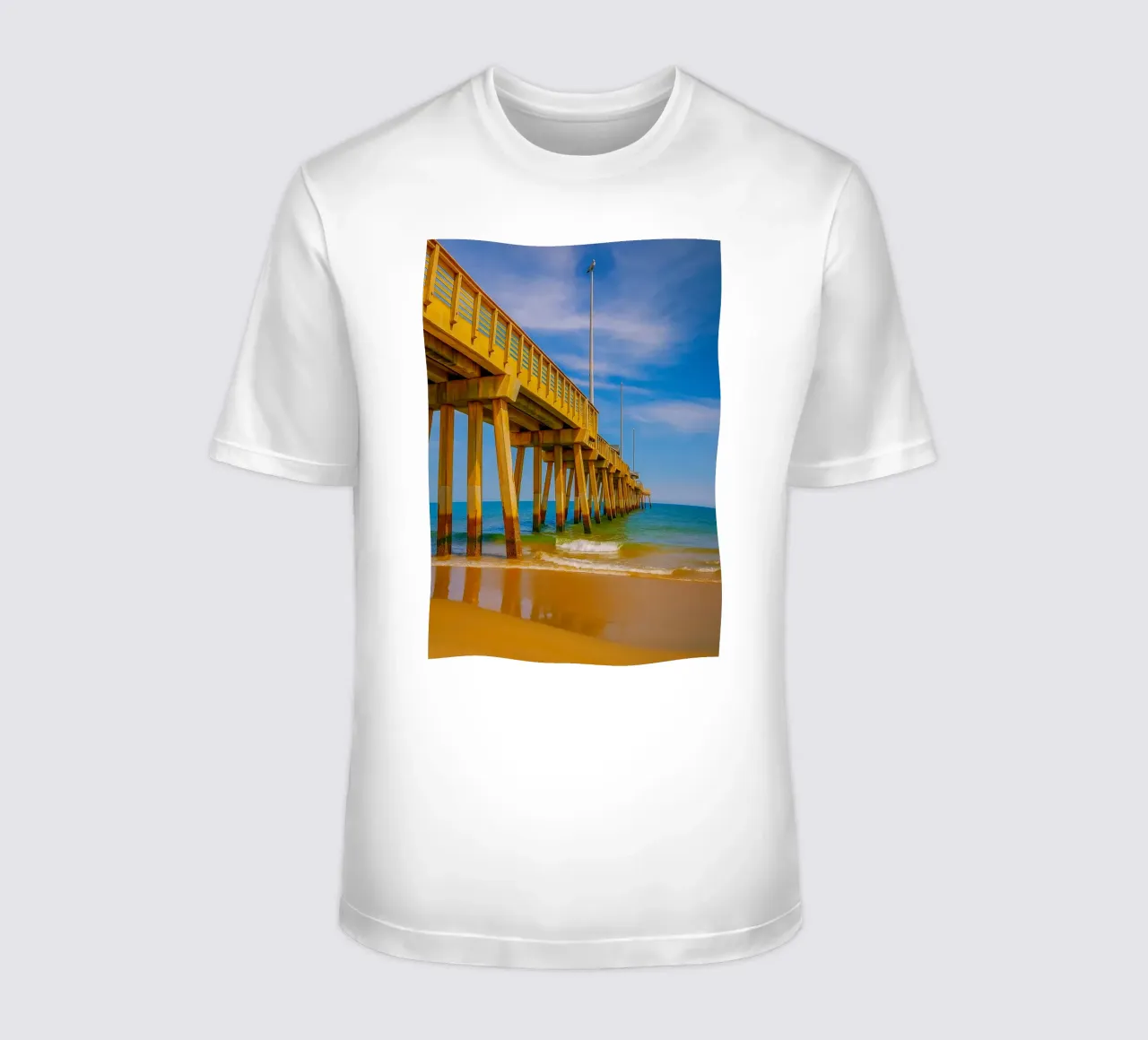vue de la jetée du bord de mer vue du quai photographie t-shirt de landtengs