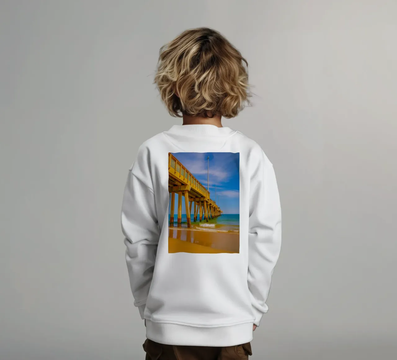 vue de la jetée du bord de mer vue du quai photographie sweat enfant de landtengs