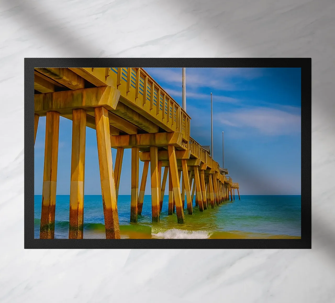 vue de la jetée du bord de mer vue du quai photographie paillasson de landtengs