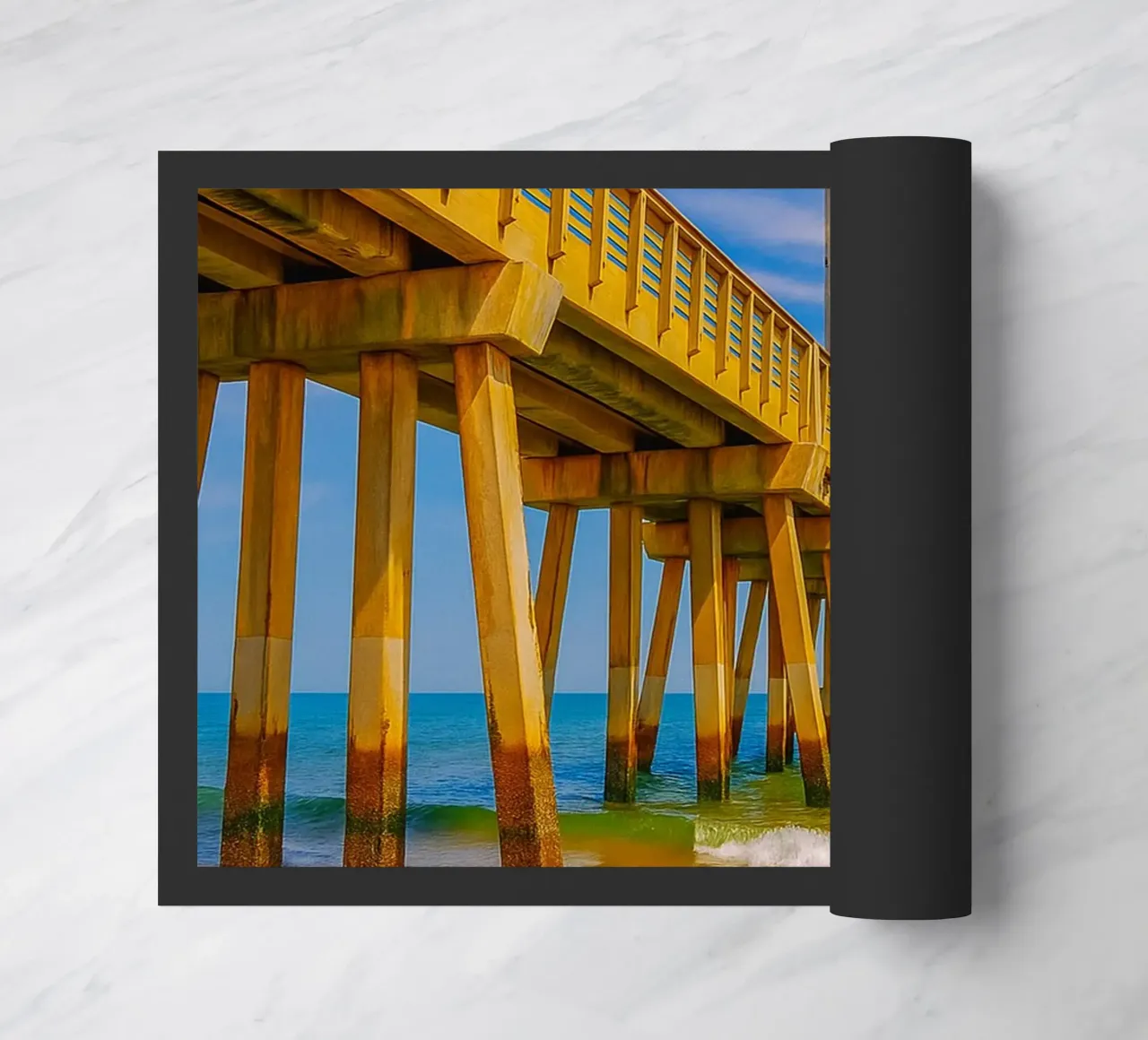 vue de la jetée du bord de mer vue du quai photographie paillasson de landtengs