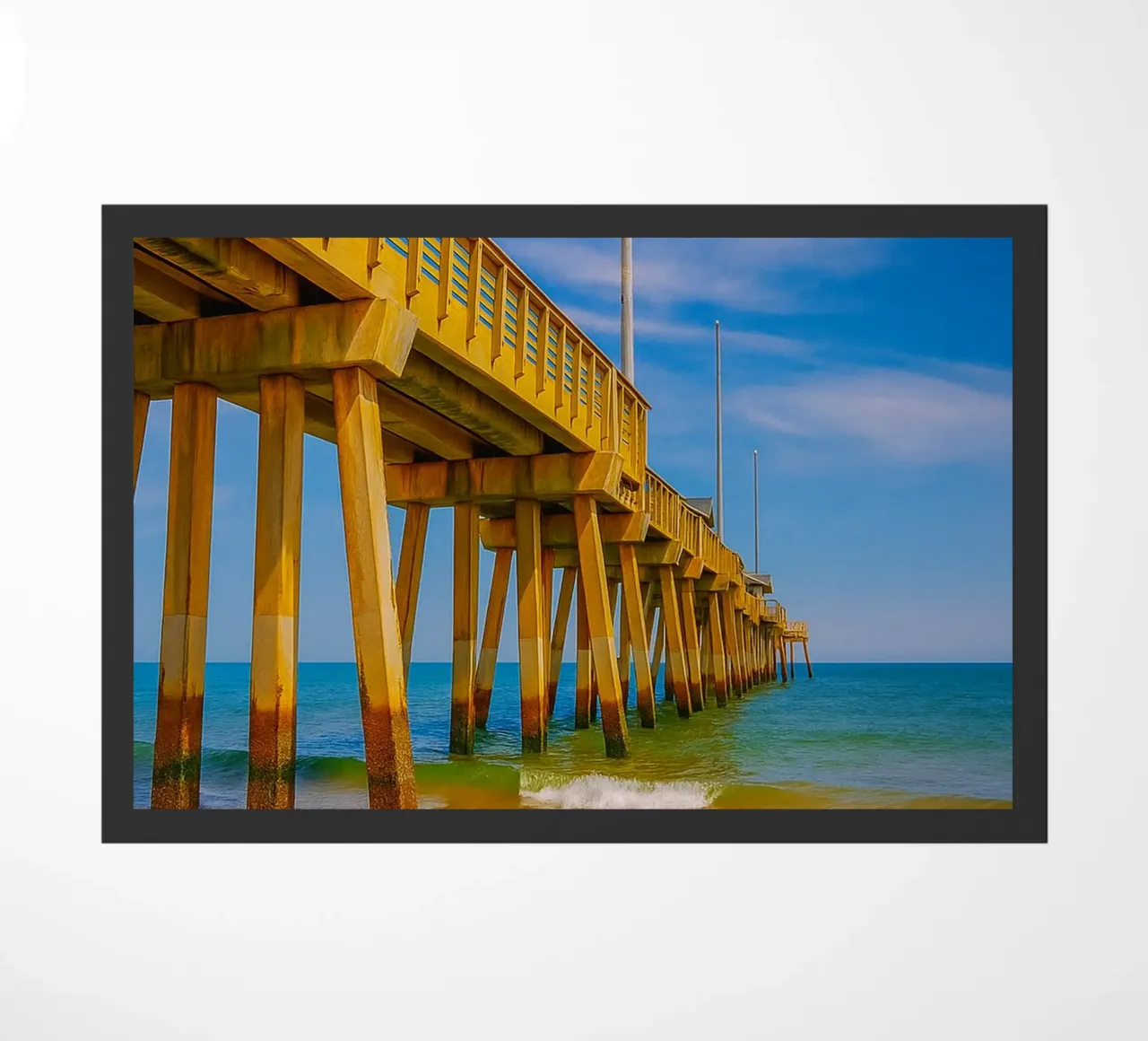 vue de la jetée du bord de mer vue du quai photographie paillasson de landtengs