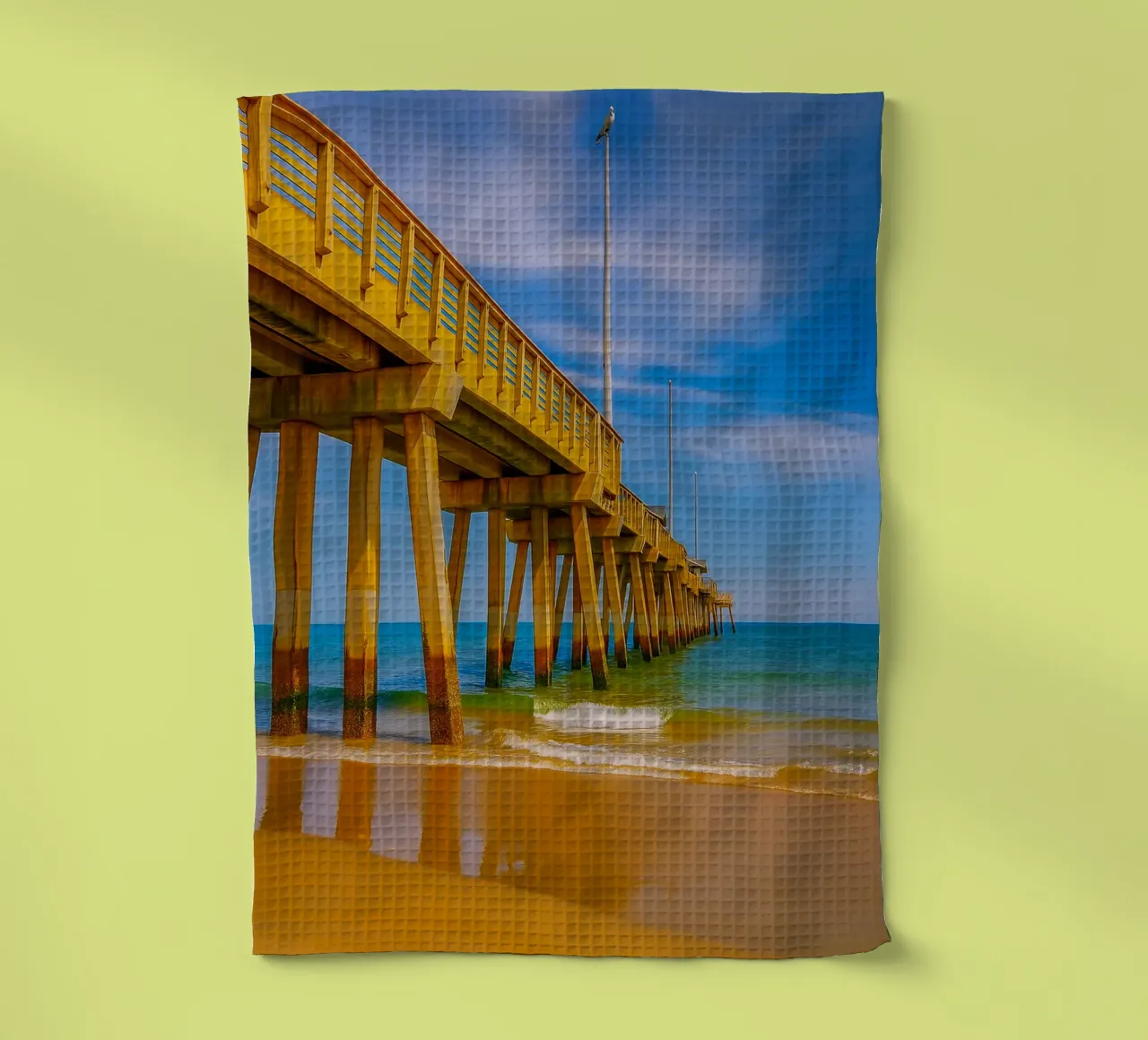 vue de la jetée du bord de mer vue du quai photographie torchon de landtengs