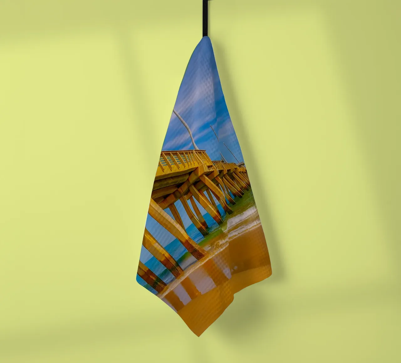 vue de la jetée du bord de mer vue du quai photographie torchon de landtengs