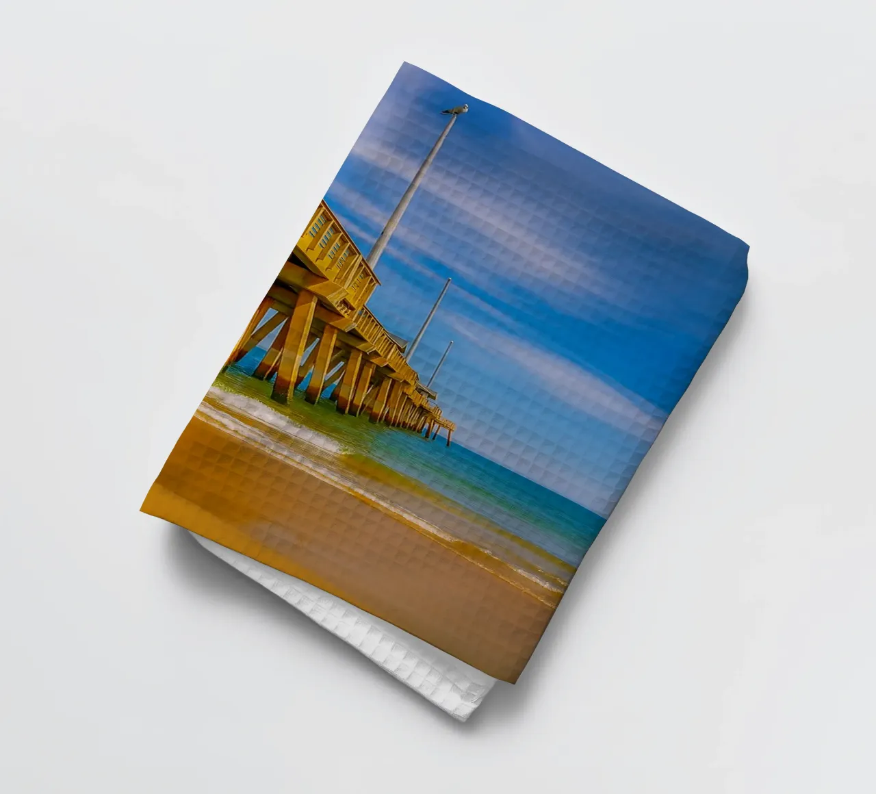 vue de la jetée du bord de mer vue du quai photographie torchon de landtengs