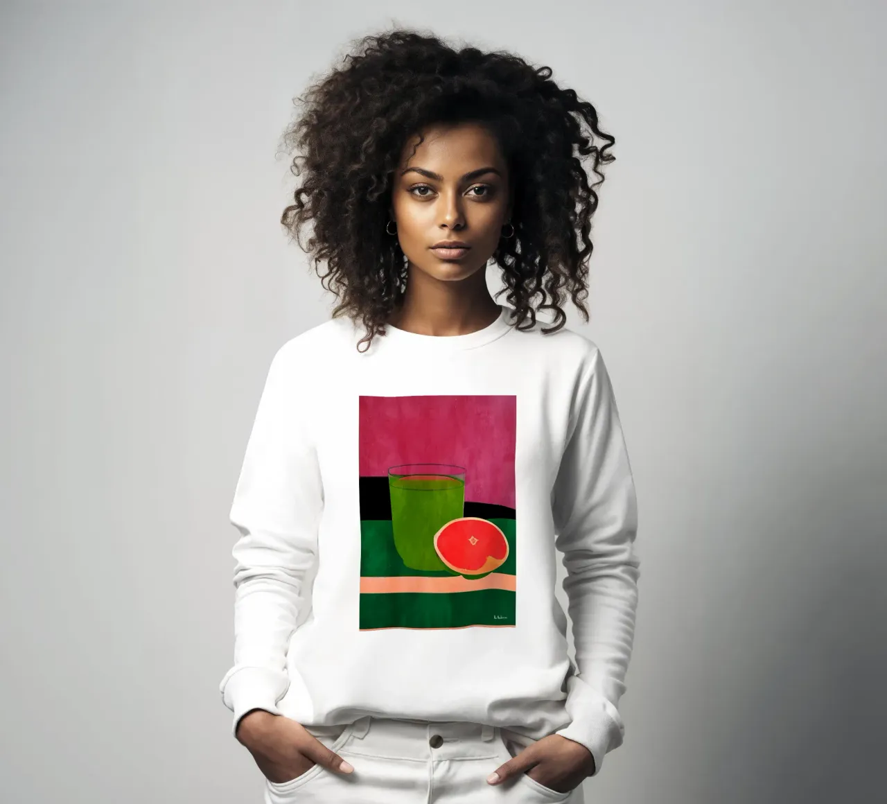 Stilllife With Pink Grapefruit sudadera de Bo Anderson