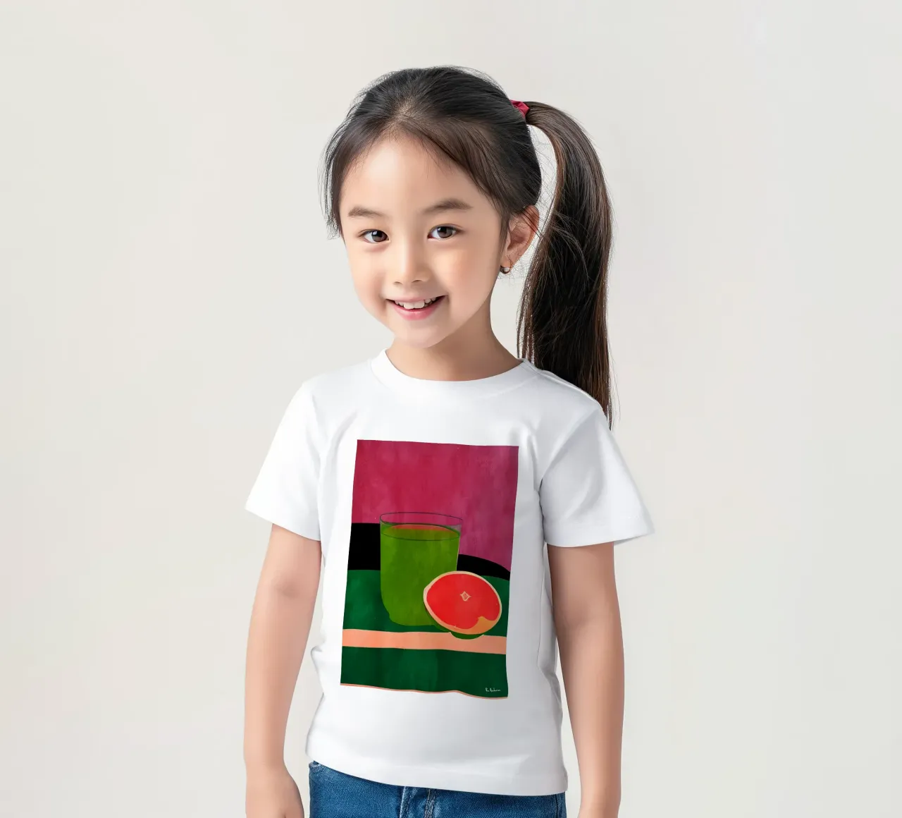 Stilllife With Pink Grapefruit kids t-shirt by Bo Anderson