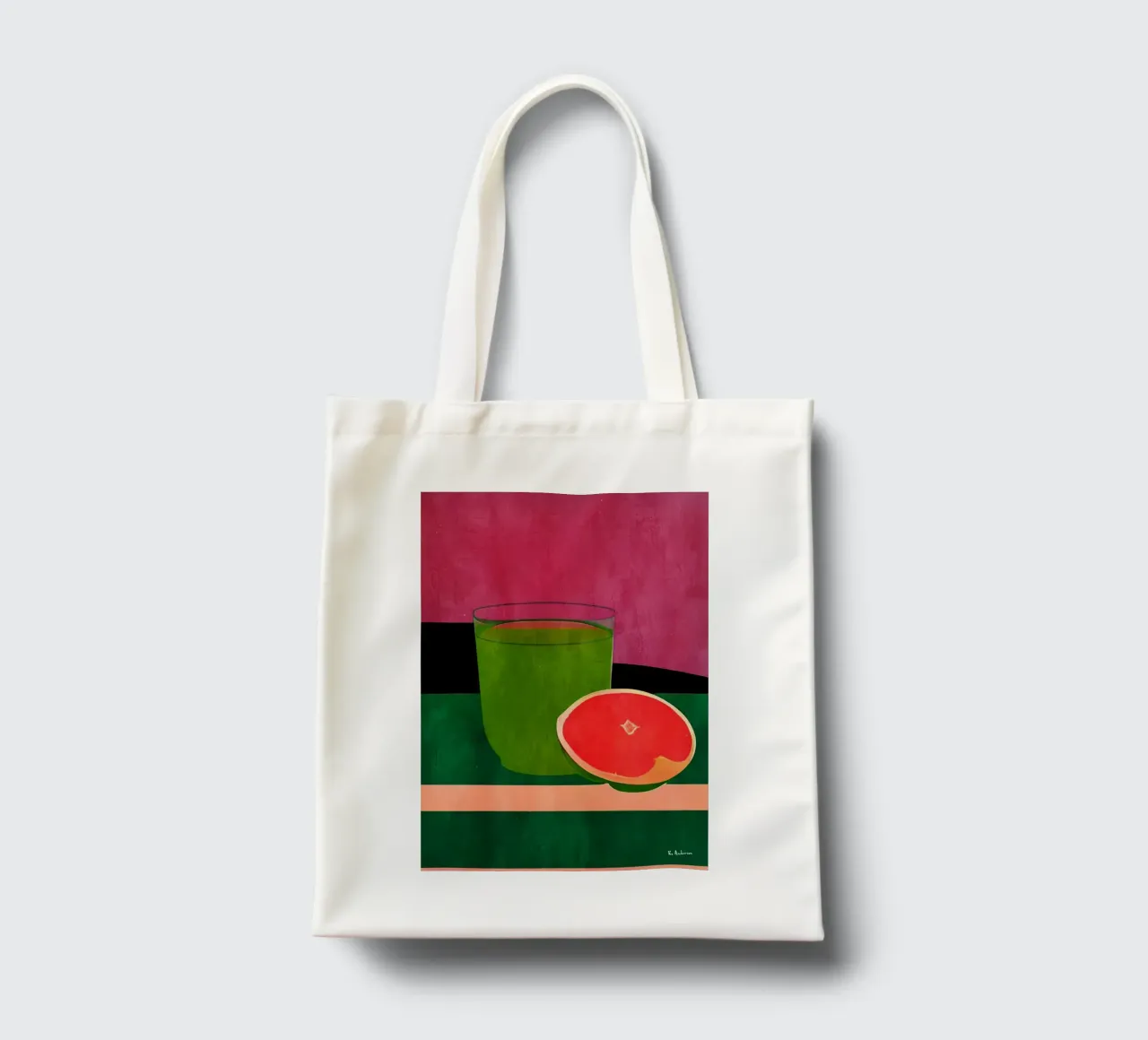 Stilllife With Pink Grapefruit tote bag by Bo Anderson