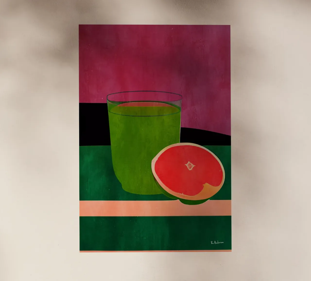 Stilllife With Pink Grapefruit pellicola backlit da Bo Anderson