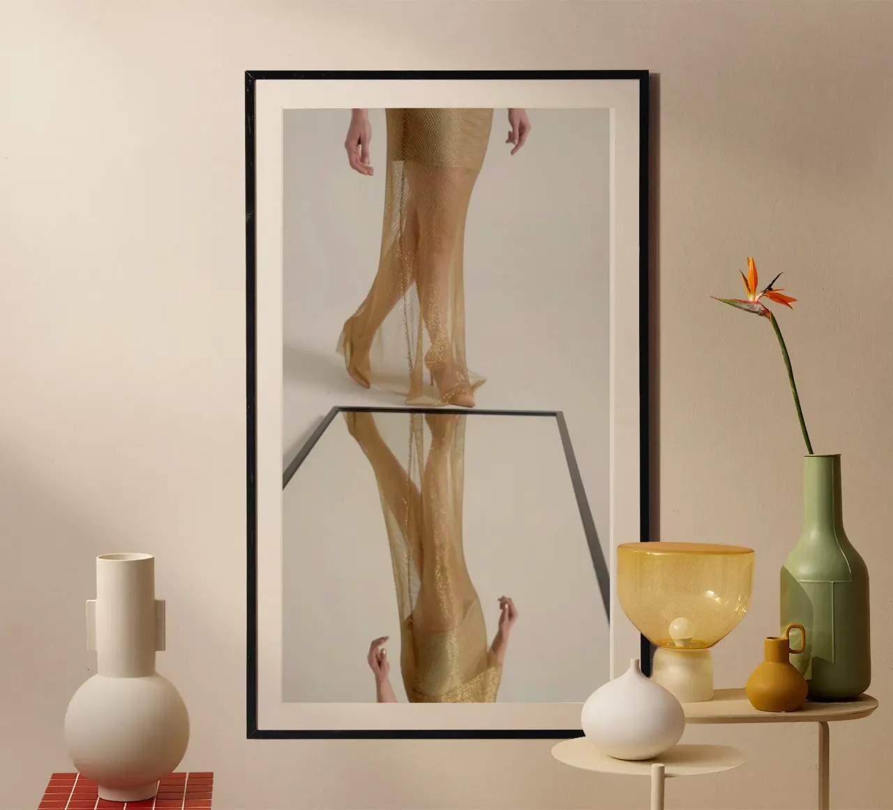 Gold Mesh & Nude Heels 2 poster da riedelphotoart