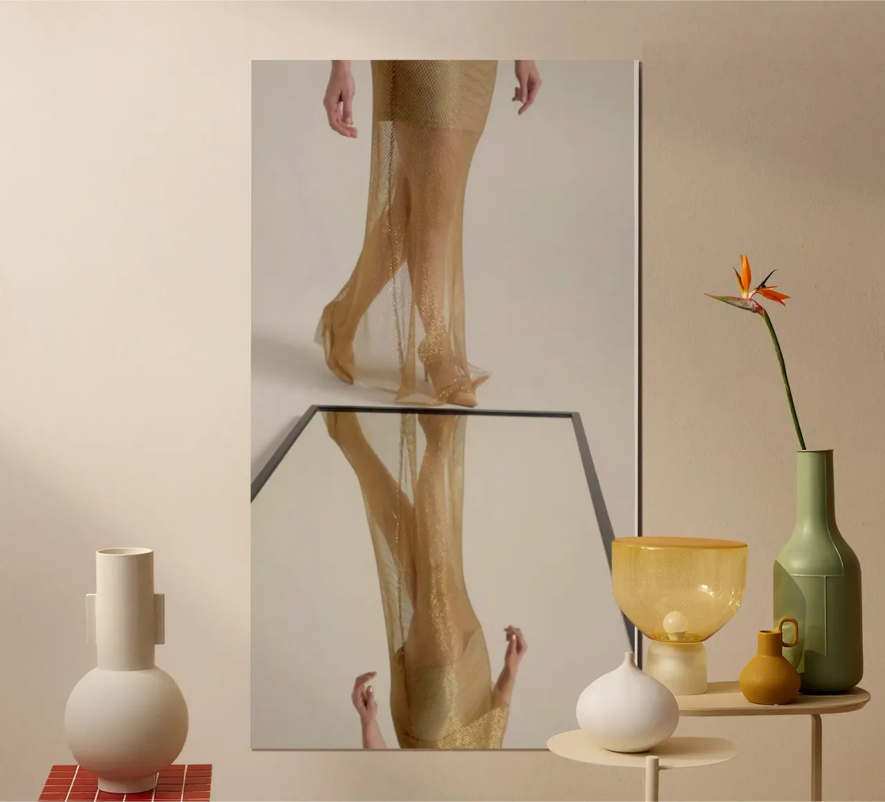 Gold Mesh & Nude Heels 2 poster da riedelphotoart