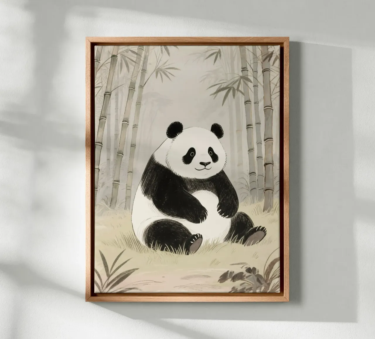 Reuzenpanda canvas met Baklijst van knowledge