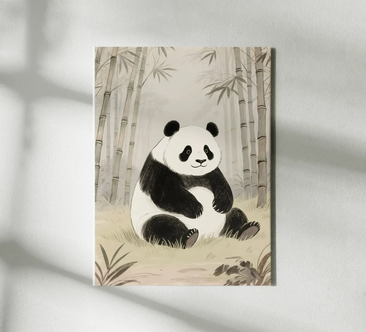 Reuzenpanda canvas met Baklijst van knowledge