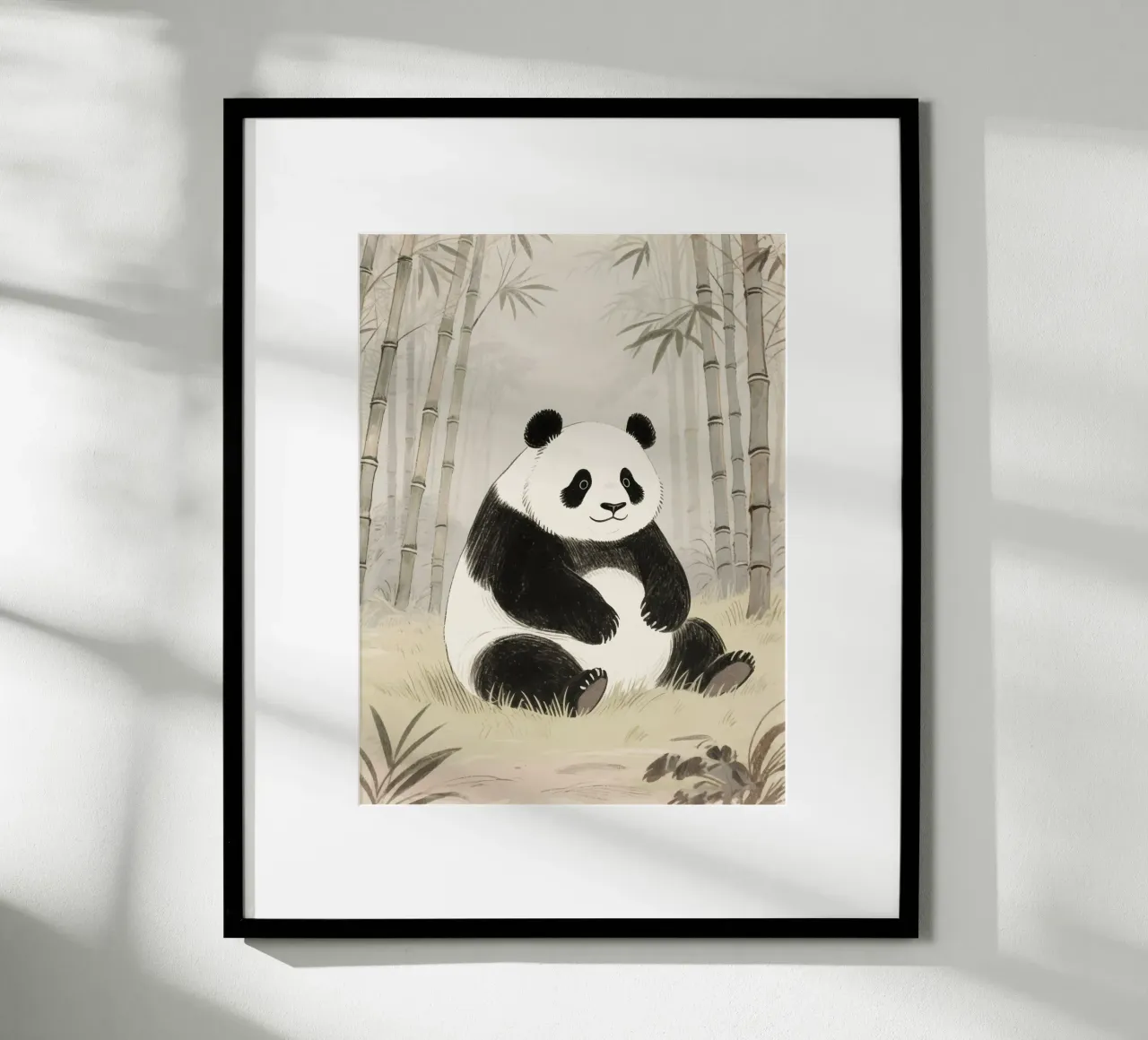 Panda gigante poster con telaio in alluminio da knowledge