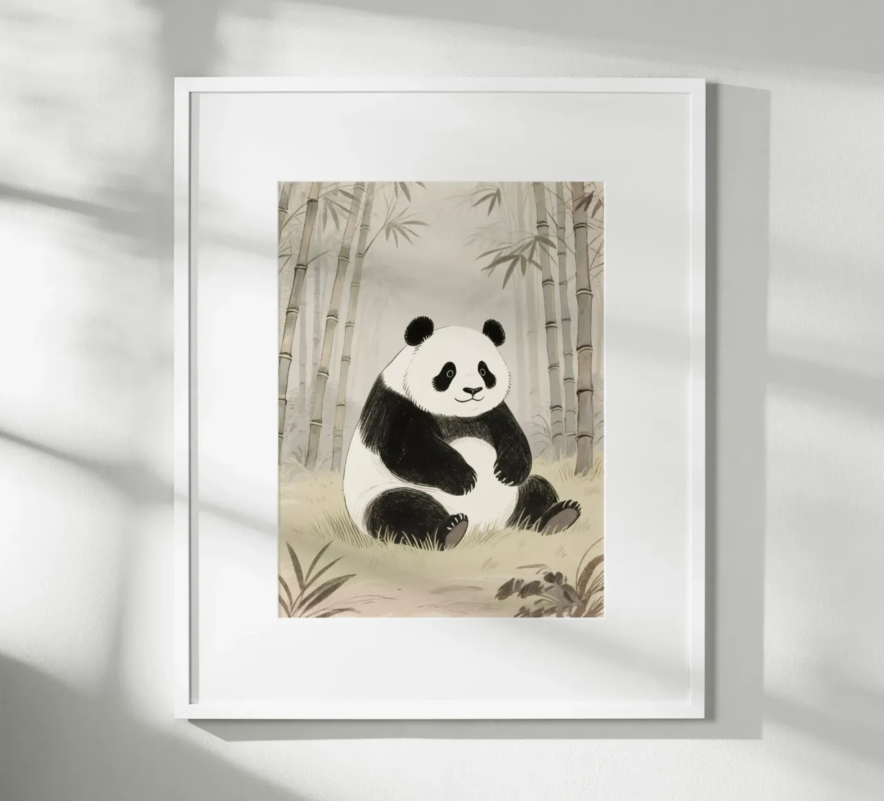 Panda gigante poster con telaio in alluminio da knowledge