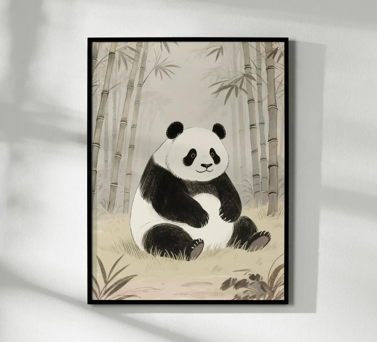 Panda gigante poster con telaio in alluminio da knowledge