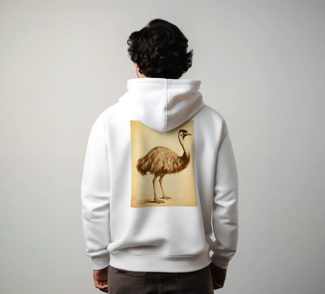 Uccello Emu felpa con cappuccio da knowledge
