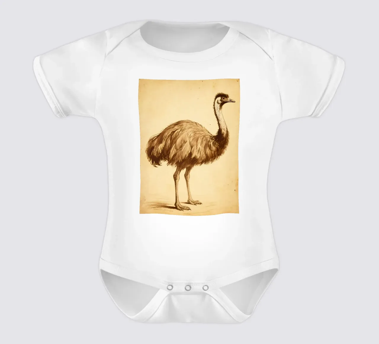 Uccello Emu body neonato maniche corte da knowledge