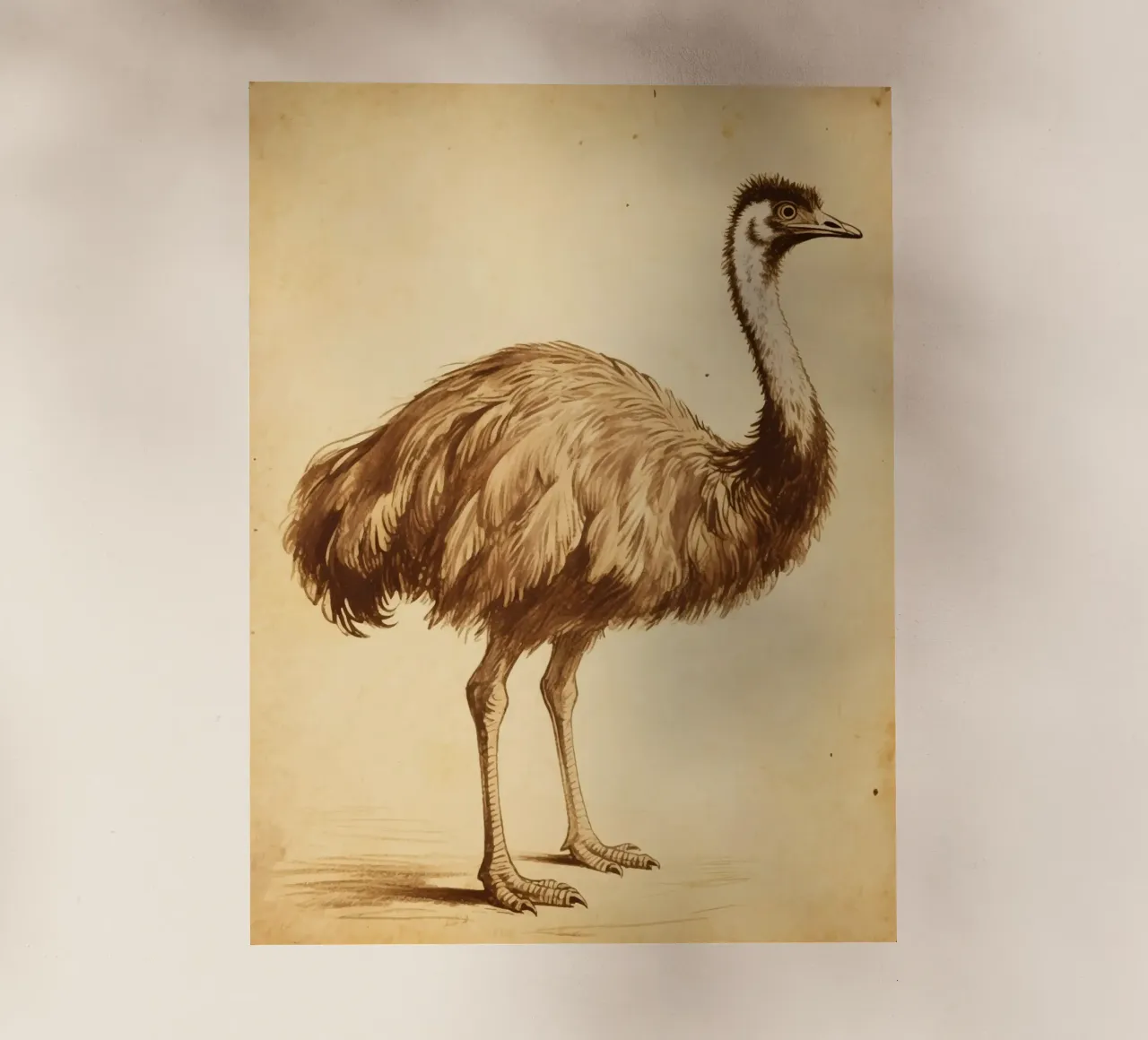 Uccello Emu pellicola backlit da knowledge