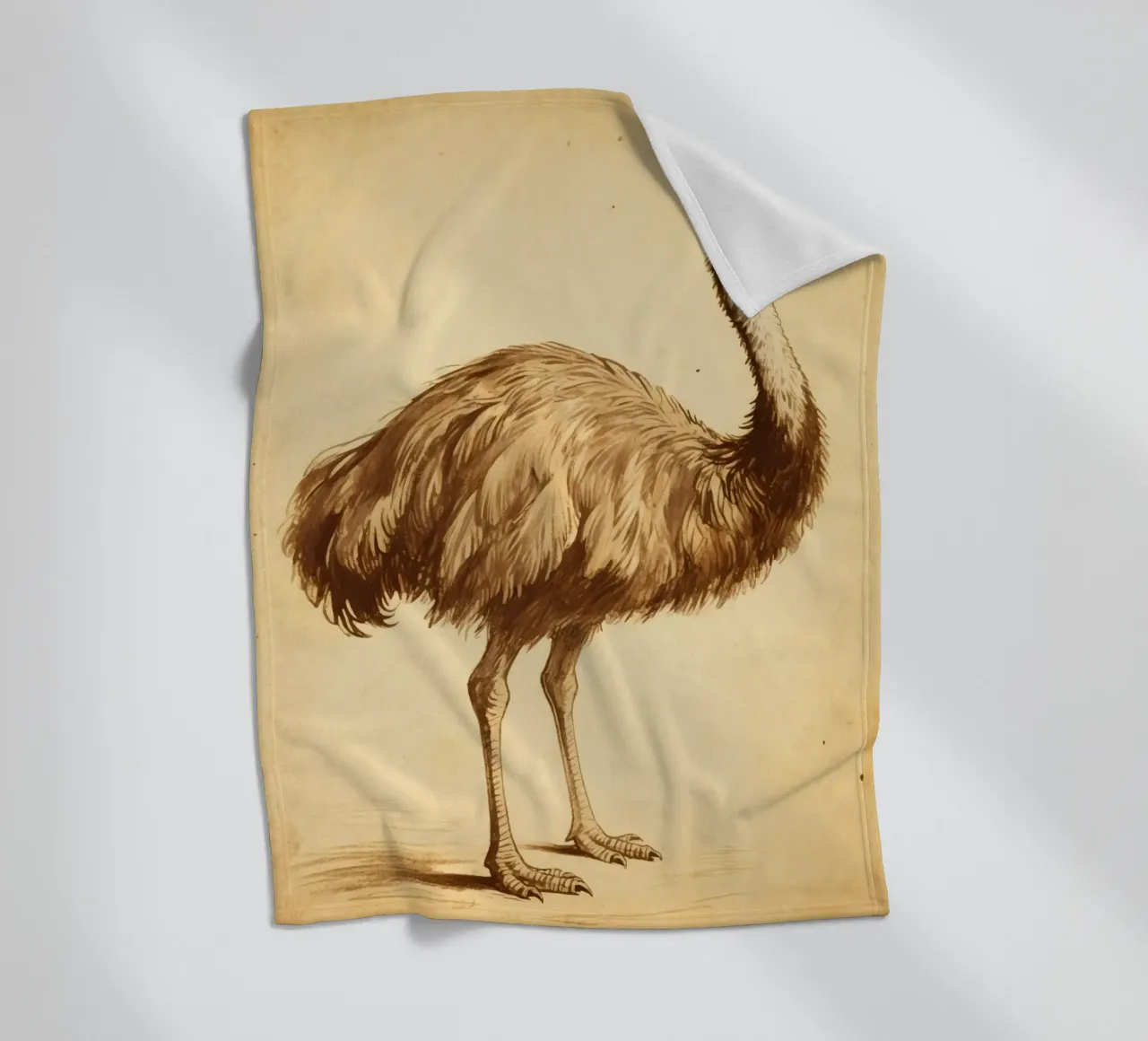 Uccello Emu coperta in pile da knowledge